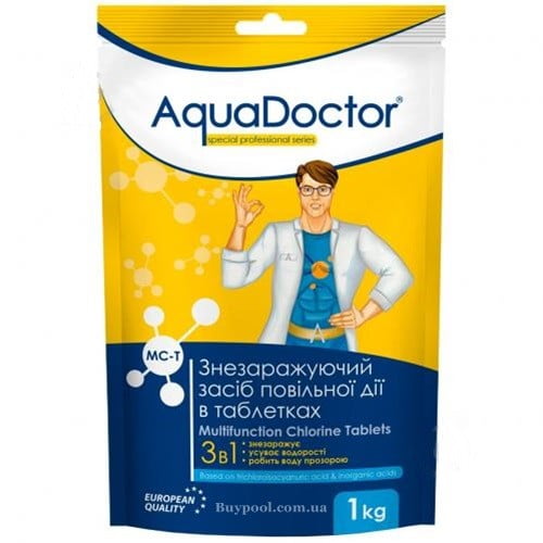 Дезинфицирующее средство 3 в 1 в таблетках 1 кг MC-T AquaDoctor